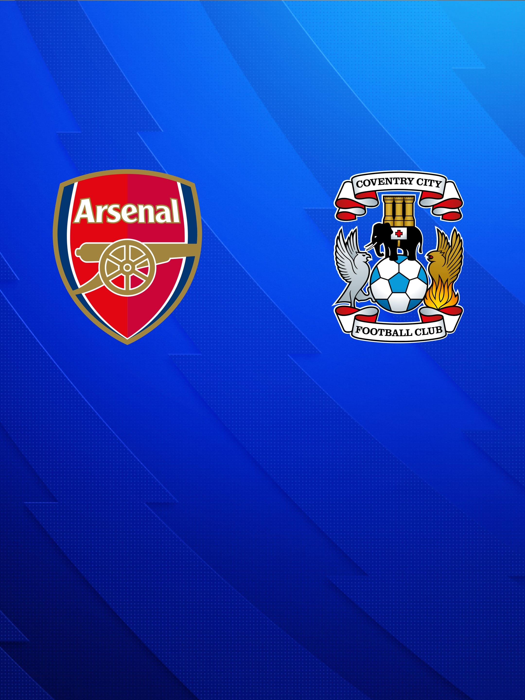  Logos von FC Arsenal und Coventry City